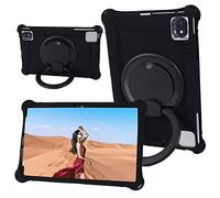 AKNICI Funda universal para tablet TECLAST P25T Tablet/TCL 10 TABMAX WiFi/Oppo Pad Air/DOOGEE T20/Headwolf Wpad1/UMIDIGI A11 con soporte giratorio 360°/correa para el hombro, color negro