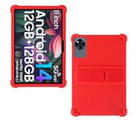 AKNICI Silicona Funda para DOOGEE U11/ DOOGEE U11 Pro/Blackview Tab 90 WiFi/Blackview Tab9Wifi/ Blackview Tab 90 Tablet 11 Pulgadas, Funda Protectora con Función de Soporte, Rojo