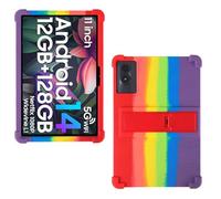 AKNICI Silicona Funda para DOOGEE U11/DOOGEE U11 Pro/Blackview Tab 90 WiFi/Blackview Tab9Wifi/Blackview Tab 90 Tablet 11 Pulgadas, Funda Protectora con Función de Soporte, Arco Iris
