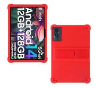 AKNICI Silicona Funda para DOOGEE U11/DOOGEE U11 Pro/Blackview Tab 90 WiFi/Blackview Tab9Wifi/Blackview Tab 90 Tablet 11 Pulgadas, Funda Protectora con Función de Soporte, Rojo
