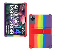 AKNICI Silicona Funda para DOOGEE U11/ DOOGEE U11 Pro/TABWEE T90/ TABWEE W90/ UJJ U7/ AGM Pad P2/ AGM Pad T2/ UMIDIGI G9 Tab Tablet 11 Pulgadas, Funda Protectora con Función de Soporte, Arco Iris