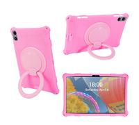 AKNICI Silicona Funda para TECLAST T50 Pro/HOTWAV Pad 11/YESTEL T15/SEBBE S23/UMIDIGI A15 Tab/weelikeit P39W/C Idea P100/CWOWDEFU 11 Tablet 11 Pulgadas, 360° Soporte Giratorio/Mango, Rosa