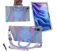 AKNICI Silicona Funda para TECLAST T60 Tablet 12 Pulgadas, Funda con 360° Soporte Giratorio/Correa de Hombro/Mango/Bolígrafo Táctil para TECLAST T60 Tablet 12 Pulgadas, Rose Morada