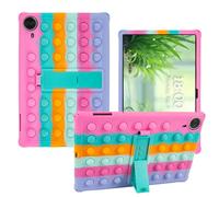 AKNICI Silicona Funda para TECLAST T70/ Byxsb G140L/ LOGICOM Tab XXL 14/ Urao 140L/ MAXLEGEN M14/ RUSHAR A140 Tablet 14 Pulgadas, Funda Protectora con Función de Soporte,Rosa Morado