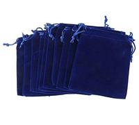 AKOAK 10 unidades de 3,54 x 4,72 /9 cm x 12 cm, bolsas de regalo de terciopelo con cordón para boda, bolsa de regalo de boda, organizador de cajones de viaje, color azul