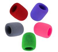 AKOAK 5 fundas de espuma para micrófono, parabrisas de micrófono de color grueso, funda de micrófono portátil reutilizable para KTV, entrevistas, sala de conferencias, estudio de grabación