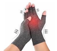 AKOFIC Guantes de Compresion Artritis, Transpirables Guantes sin Dedos Mujeres y Hombres para Aliviar Artrosis, Dolor del Tunel Carpiano, Tendinitis, Reumatismo e Inflamacion Articular (Large)