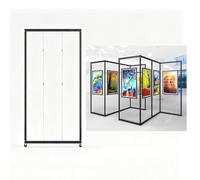 AKOGG Expositor De Caballete Grande Multifuncional,Colgador Expositor Plegable para Pintura,Expositores De Pie con Ruedas,Soporte For Carteles,Información Publicitario(8pcs,100 * 250cm/39.4 * 98.4in)