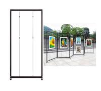 AKOGG Expositores De Pie con Ruedas,Soporte for Carteles,Soporte for Exposición De Obras De Arte,Caballete para Exhibiciones y Publicidad en Aluminio(3pcs,120 * 240cm/47.2 * 94.5in)
