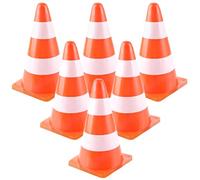 AKOLAFE 24 pilones con color naranja y blanco, 23 x 13 cm, conos de entrenamiento de fútbol, conos auxiliares, para interior o exterior, deportes, juegos