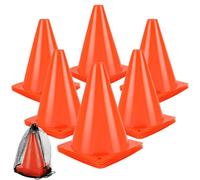 AKOLAFE 30 pilones naranja 13 x 18 cm conos de entrenamiento de fútbol con bolsa de transporte, conos auxiliares para interior o exterior, deportes, juegos