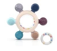akolik Mordedor Bebe, Sonajero de Silicona para Bebé, Juguete de Dentición de Remo, Juguete Agarrar, Accesorio de Enfermería para Dentición sin BPA para Bebés de más de 0 3 6 9 Meses