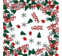 AKONE Confeti Navidad Decoración de Mesa, 30 g Glitter Decoración Espray Feliz Navidad Copos de Nieve Árbol De Navidad Decoración Santa Claus