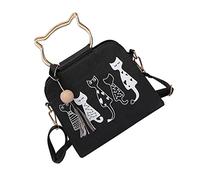 AKOOSY 1 pieza Bolso de Mujer con Diseño de Gato Bandolera Casual de PU Mochila Chic para Ocasiones al Aire para Escuela Trabajo y