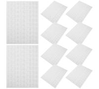 AKOOSY 10 Hojas Pegatinas Impermeables para Números de Buzón en Papel Blanco, Resistentes al Clima, Fáciles de Leer y Usar para Puertas y Señales de Dirección Exteriores