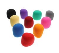 AKOOSY 10 piezas Protectores de Esponja para Micrófono Parabrisas Colorido y Duradero Compatible con Micrófonos de Mano para Ktv Eventos y Grabaciones Material Elástico y Resistente