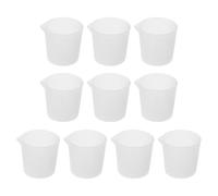 AKOOSY 10 Piezas Silicone Measuring Cups With Graduated Scale For Epoxy Resin Mixing And DIY Casting Moulds Non-stick Reusable Silicone Cups For Precise Resin Measurement And Baking