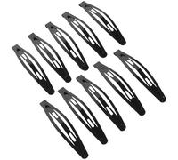 AKOOSY 10 Pinzas Pelo Negras Grandes de Metal, sin Marcas y Resistentes, Accesorios Cabello para Mujeres y Niñas en Sesiones de Fotos y Desfiles de Moda
