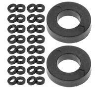 AKOOSY 100 Piezas Arandelas de Tornillo de Plástico Negro para Batería de Jazz, Juntas de Orejetas, Accesorios Antideslizantes para Herrajes de Montaje, Protección y Estabilidad