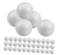 AKOOSY 100 piezas Bolas de Espuma Blanca para Manualidades Pack de Esferas de Sólidas para DIY Decoración de Fiestas y Proyectos Escolares
