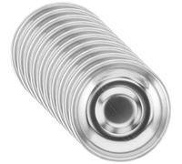 AKOOSY 10piezas Bandeja de Acero Inoxidable para Pasteles de Humo Placa de Montaje para Efectos Especiales para Eventos y Tomas de Estudio Cinematográfico