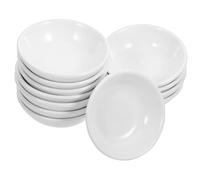 AKOOSY 12 Piezas Platos Pequeños de Cerámica para Salsas y Aperitivos Recipientes Blancos para Condimentos y Acompañamientos Cenas Familiares y Restaurantes