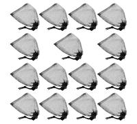 AKOOSY 15 Piezas Malla Negras con Cordón Bolsas de Almacenamiento de Poliéster para Actividades al Aire Lavandería y Viaje Resistentes y Portátiles