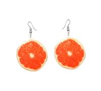 AKOOSY 1par Pendientes De Acrílico Forma De Naranja Para Mujer Accesorios De Moda Diseño Creativo y Elegante Para Fiestas y Uso Diario