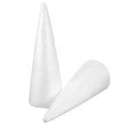 AKOOSY 2 Piezas Conos de Poliespán Blancos para Manualidades Accesorios DIY para Decoración Navideña y Proyectos