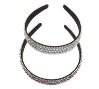 AKOOSY 2 piezas Diademas con Rhinestones para Mujer Antideslizantes Brillantes y Elegantes Accesorio Versátil para Cabello Yoga Fiestas y Diario