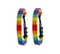 AKOOSY 2 Piezas Homosexual Tejida Mano Brazalete Gay Representar Diversidad