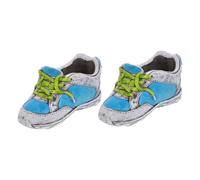 AKOOSY 2 Piezas Macetero Forma de Zapato para Exterior Maceta Retro para Suculentas y Decoración de Jardín Color Azul