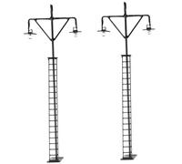AKOOSY 2 Piezas Ornamentos De Luz del Modelo De Tren Mini Modelo De Luz Edificio Miniatura Material De Construcción De La Mesa De Arena Luz del Tren Acero Inoxidable Más Abs