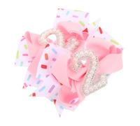 AKOOSY 2 Piezas Pinzas de Pelo para Niñas con Lazo Número y Perlas Clips de Cabello Elegantes para Cumpleaños y Fiestas Infantiles Accesorios de Pelo para Niñas Pequeñas