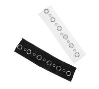 AKOOSY 2 Piezas Punk Style Wide Elastic Headbands With Hollow Out Eyelets Vintage Fabric Hair Bands For Women Comfortable Stretchy Rock Accessories For Music Festivals And Daily Wear