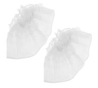 AKOOSY 2 Piezas Puños de Muñeca de Encaje Estilo Lolita con Mangas Campana Desmontables para Boda Fiesta Mujer Elegante