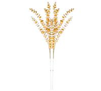 AKOOSY 2 Piezas Ramas Artificiales de Eucalipto Dorado, Tallos Flexibles | Plástico, No se Marchita ni Requiere Fertilizante, para DIY y Terrazas