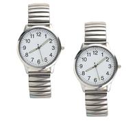 AKOOSY 2 Piezas Relojes de Cuarzo Luminosos para Resistente al Agua Gran Esfera Digital Diseño y Duradero para Diario