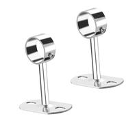 AKOOSY 2 Piezas Soportes para Barra de Armario de Acero Inoxidable de Portabarras Resistentes para Colgar Ropa Montaje Techo o Pared Soporte Profesional para Varilla de Armario