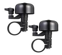 AKOOSY 2 Piezas Timbre de Bicicleta de Metal, Timbre de Ciclismo de Montaña, Negro, Cobre y Plástico, Sonido Claro, Alarma Sonora Potente, Montaje en Manillar, para Bicicletas