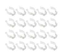 AKOOSY 20 Clips en Forma Portalámparas Fluorescentes T8, Soporte para Tubo de Luz LED de Plástico Blanco, Resistentes Rayaduras, Ideales para Uso Interior y Exterior