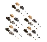 AKOOSY 20 Juegos DIY Punk Leather Skull Rivets Crafting Studs Kit Skull Spike Accessories For Clothing Bags Shoes