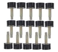 AKOOSY 20 Pares Tapones Protectores para Tacones Altos U Forma Negro Repuesto Antideslizante y Silencioso para Tacones de Mujer Cubiertas de Reparación para Caminos Irregulares