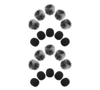 AKOOSY 20 Unidades Cubiertas Protectoras para Micrófono Lavalier Espumas y Peluches Antiviento para Micrófono de Solapa y Headset para Conferencias Escenarios y Ktv