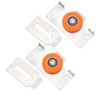 AKOOSY 2juegos Poleas Ajustables para Puertas Correderas de Armario y Gabinete Rodillos de Alta Capacidad para Puertas de Vidrio y Muebles Ruedas Resistentes y Silenciosas