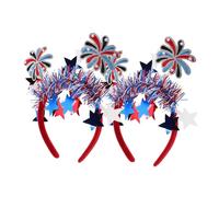 AKOOSY 2piezas Diadema De Estadounidense Bandera Diadema Estrellas Para Mujeres Decoración De Cabello De Julio Fiesta y Celebración Patriótica