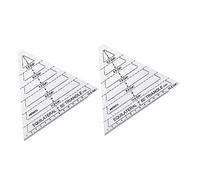 AKOOSY 2piezas Regla De Acolchado De Triángulo Equilátero Acrílica Transparente Plantilla Para Corte y Costura Patchwork De Unidades Herramienta Práctica Para Manualidades y Quilting