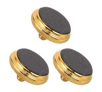 AKOOSY 3 Botones para Trompeta Corta Bañados en Oro Arenisca Azul, Tapas Metálicas de Válvula para Reparación y Repuesto, Accesorios para Músicos Profesionales y Principiantes