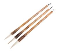 AKOOSY 3 Piezas Cepillo para principiantes pinceles de caligrafía para acuarela pincel de dibujo de acuarela caligrafía para principiantes maobi chino pinceles de acuarela chinos Madera