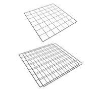 AKOOSY 3 Piezas Expositor Colgante de Hierro Negro Rejilla 5x5 CM para | Panel Único, Instalación Vertical Sencilla, Soporte Reforzado, Diseño Modular, Uso Doméstico y Oficina